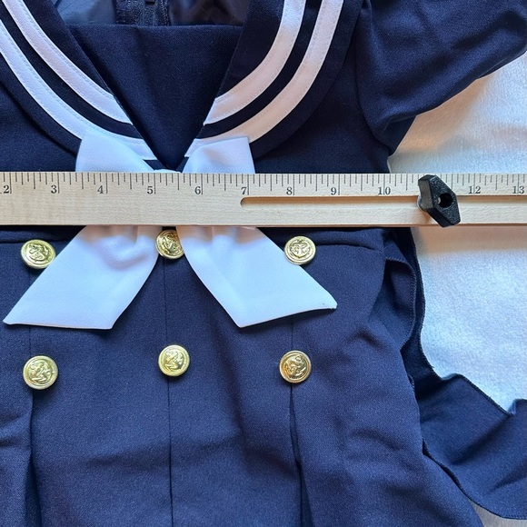 Spring Notion Baby Toddler Girls Nautical Sailor Dress & Hat 18-24M NWT Navy - Picture 4 of 7